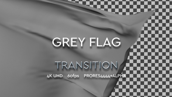 Grey Flag transition | UHD | 60fps