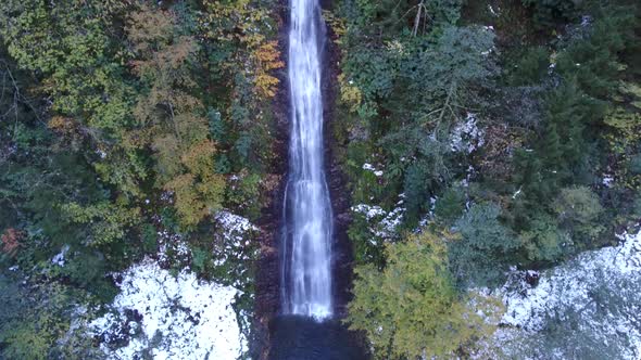 High Waterfall and Lake