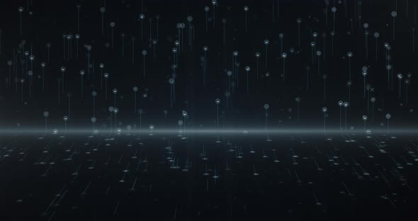 Digital Line Particles Background 4K