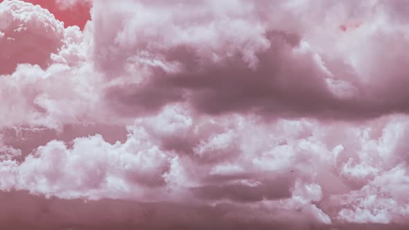 Heavy Toned Pink Clouds Cloud Sky Moving In Sky