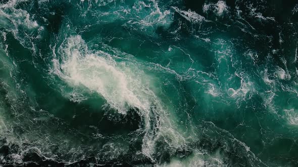 Waves of Water of the River and the Sea Meet Each Other During High Tide and Low Tide