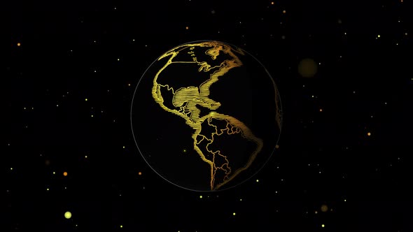 Spinning Globe Earth planet Animation