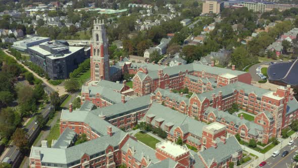 Flying over Yale University’s Benjamin Franklin College