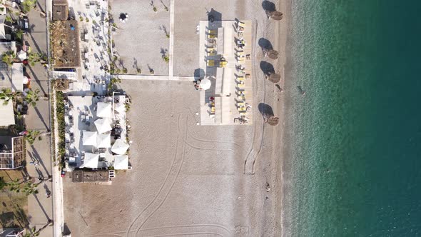 Aerial View of the Beach at the Seaside Resort Town. Turkey