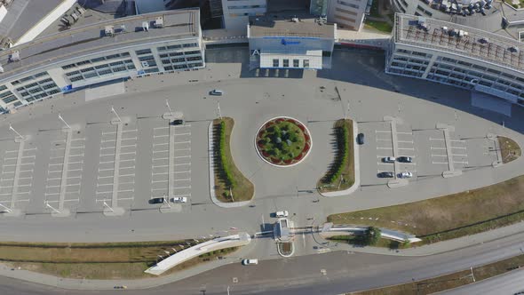 A Drone View of the Main Entrance of the Far Eastern Federal University