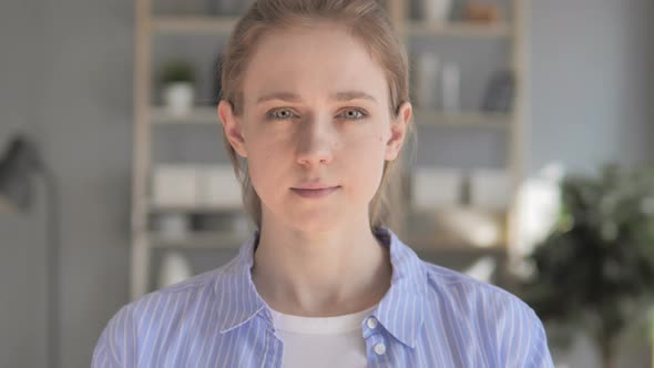 Portrait of Serious Woman