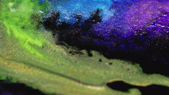 Sparkling Fluid Mix Glitter Ink Flow Green Blue alt
