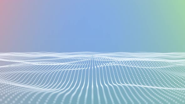 Digital Particle Wave Colorful Gradient Animation