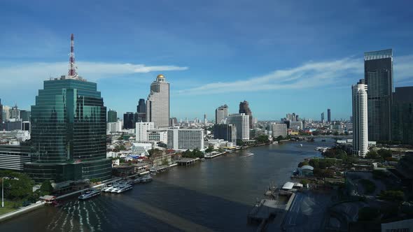 Beautiful building architecture around Bangkok city in Thailand