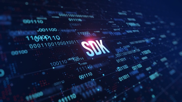 SDK Digital Binary Code Background