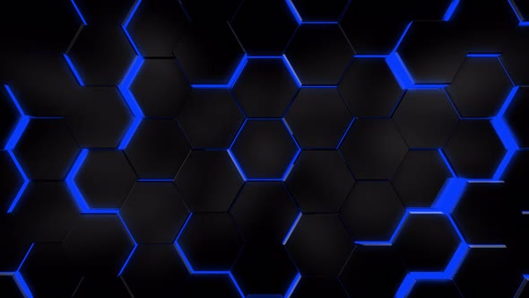 Blue Hexagons Background