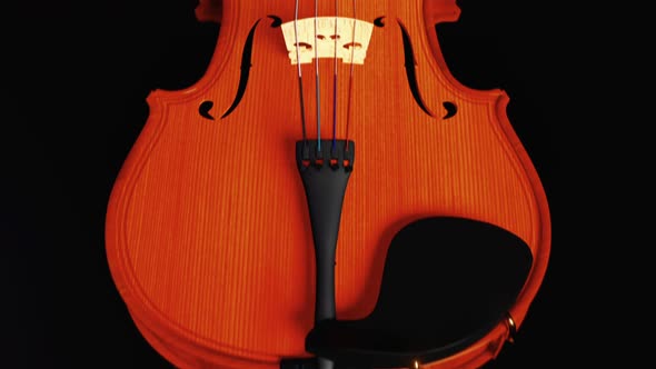 Violin on a Dark Background  Video to Advertise Violin Courses