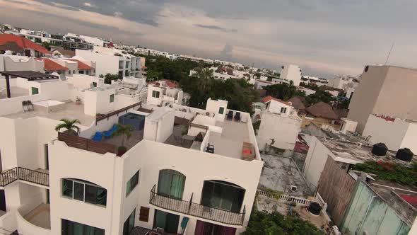 Aerial View of Playa Del Carmen Mexico