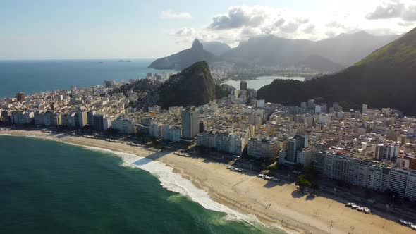 International travel destination of coast city of Rio de Janeiro, Brazil.