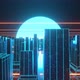 Seamless looped animation of futuristic city nft illustration or cyberpunk - VideoHive Item for Sale