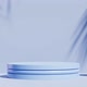 Blue podium or pedestal for products or advertising on tropical background - VideoHive Item for Sale