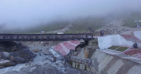 Bridge Construction Work in Lower Himalayan Hills