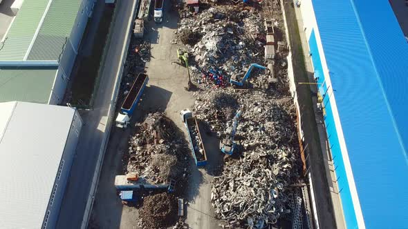 Scrap Metal Yard Aerial View