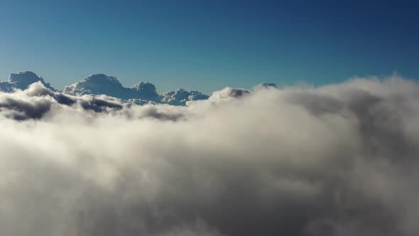 Aerial View of Clouds at Sunrise