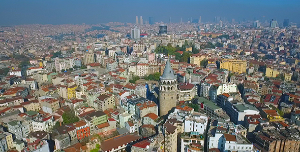 Aerial View of Galata Tower 3