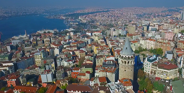 Aerial View of Galata Tower 4