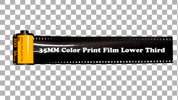 35 Mm Color Print Film Lower Third