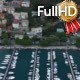 Aerial Video of the Pier With Yachts and Small - VideoHive Item for Sale