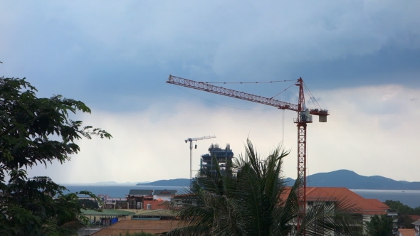 Crane Working In Site