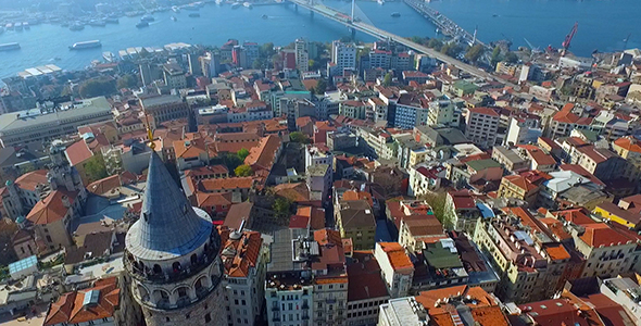 Aerial View of Galata Tower 8