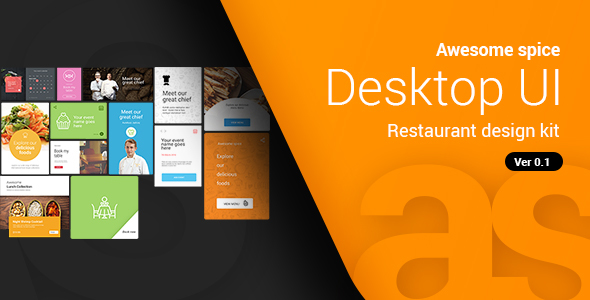 Awesome spice | Desktop UI kit Sketch App