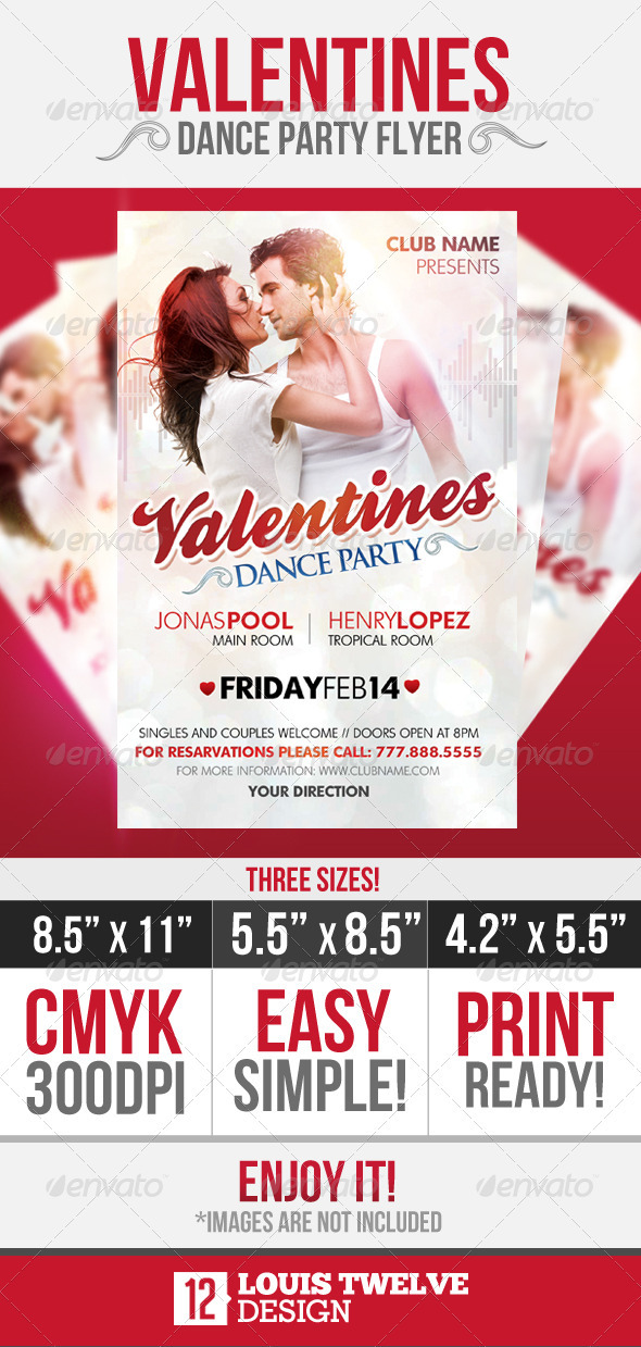 Valentines Dance Party Flyer