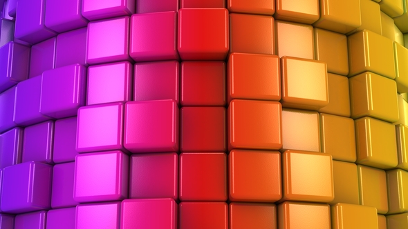 Abstract Background of Color Cubes