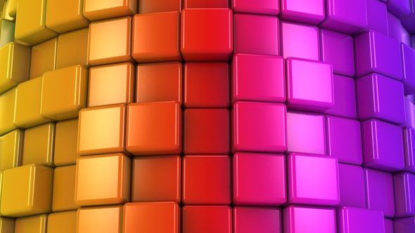 Abstract Background of Color Cubes