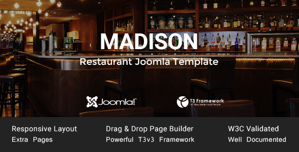 Madison - Joomla Restaurant Template