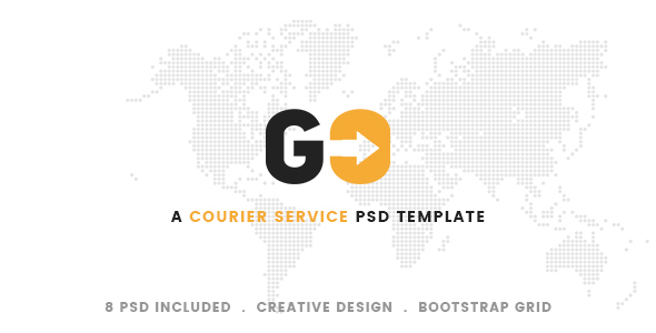 GO – A Courier & Delivery Service PSD Template