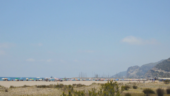 Large Beach From The Distance