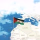 Western Sahara Map And Flag With Clouds - VideoHive Item for Sale