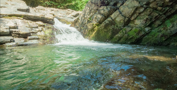 Waterfall In Rocks