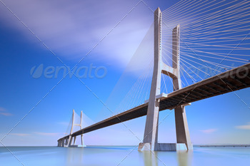on, Portugal. It is the longest bridge in Europe (17.2 km) and was opened on 29 March 1998 for expo 98. It is located at the end of Lisbon’ Park of Nations.