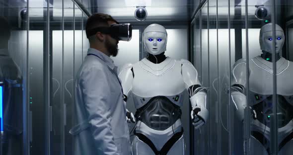 Engineer Testing on Robot Controls alt