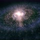 Full Frame Wide Shot of Giant Alien Blue Milky Way Like Spiral Galaxy in Deep Space - VideoHive Item for Sale