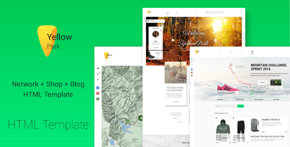 YellowPark - Social Network, Shop and Blog HTML5 Template