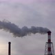Industrial Chimney with Large Quantity of Dark Smoke coming out. Dramatic Grey Clouds. - VideoHive Item for Sale