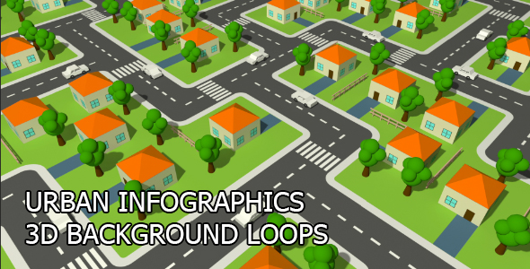 Urban 3D infographics backgrounds