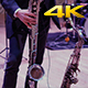 Man Playing on Saxophone on the Stage 4K - VideoHive Item for Sale