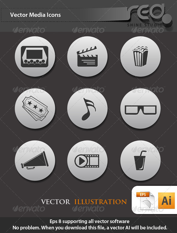 Media Icon Vector Pack