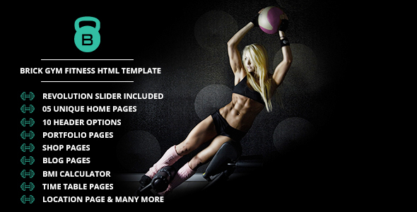 Brick - Gym Fitness html Template 