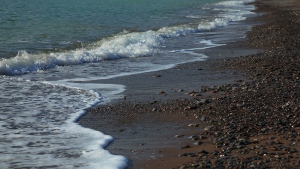 Waves Rolled On a Beach