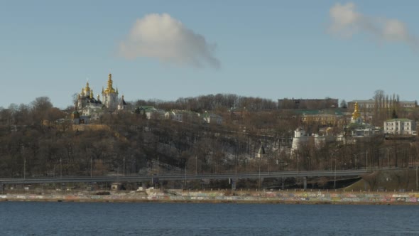 Golden Cupolas of Kiev Pechersk Lavra Panorama