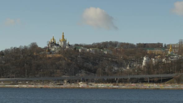 Golden Cupolas of Kiev Pechersk Lavra Cars Driven